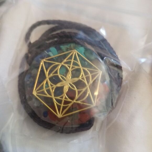 Chakra Necklace Orgonite Necklace Crystal Pendant Necklace Spiral Chakra Healing - Picture 11 of 17